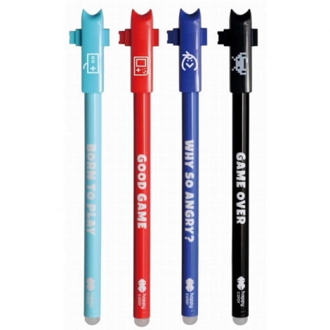 Gelio rašiklis Happy Color GAMES 0.5mm save trinantis, mėlynos sp. rašalas