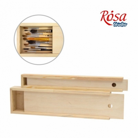 Medinė dėžutė teptukams 35x9,8x4 cm ROSA