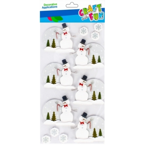 Dekoratyviniai lipdukai 3D „Snowman“ Craft-Fun