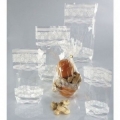 Celofaniniai maišeliai skaidrus su baltais nėriniais Folia 10 vnt. 114 mm*235 mm