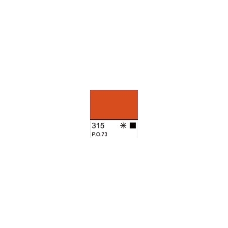 Akriliniai dažai dailei "Ladoga" 220ml, oranžinės spalvos