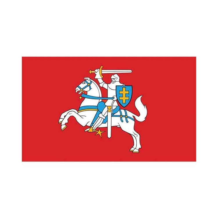 Lietuvos Respublikos istorinė vėliava su kišene ir raišteliais 1x1,7m 