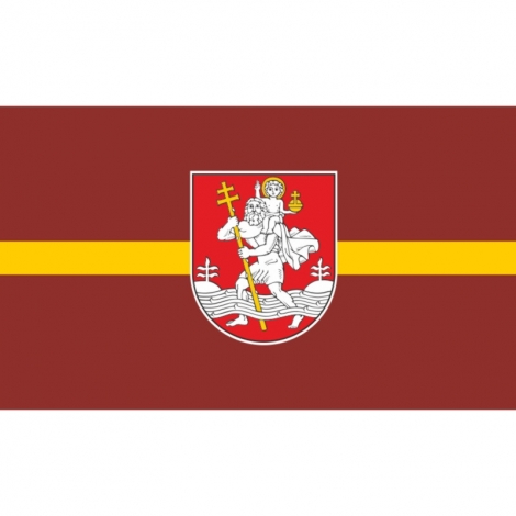 Vilniaus miesto vėliava 1x1,7m su kišene ir raišteliais    
