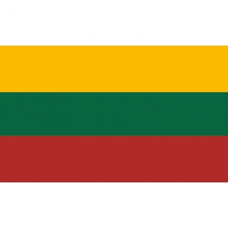 Lietuvos respublikos valstybinė vėliava SPAUSTA 1x1,7m su kišenė ir raišteliais