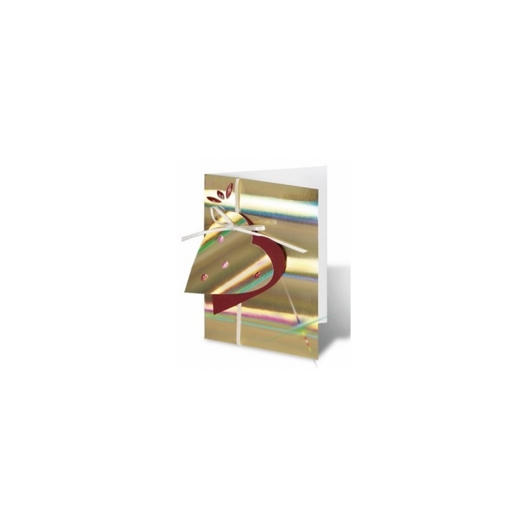 Holografinis kartonas „3D folija“, FOLIA, 5 lapai įvairių spalvų