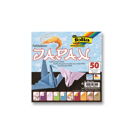 Origami "JAPAN" 50 lapų 15*15 FOLIA, įvairūs motyvai 
