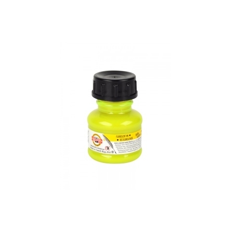 Tušas fluorescencinis geltonas, 20 ml., Koh-I-Noor 