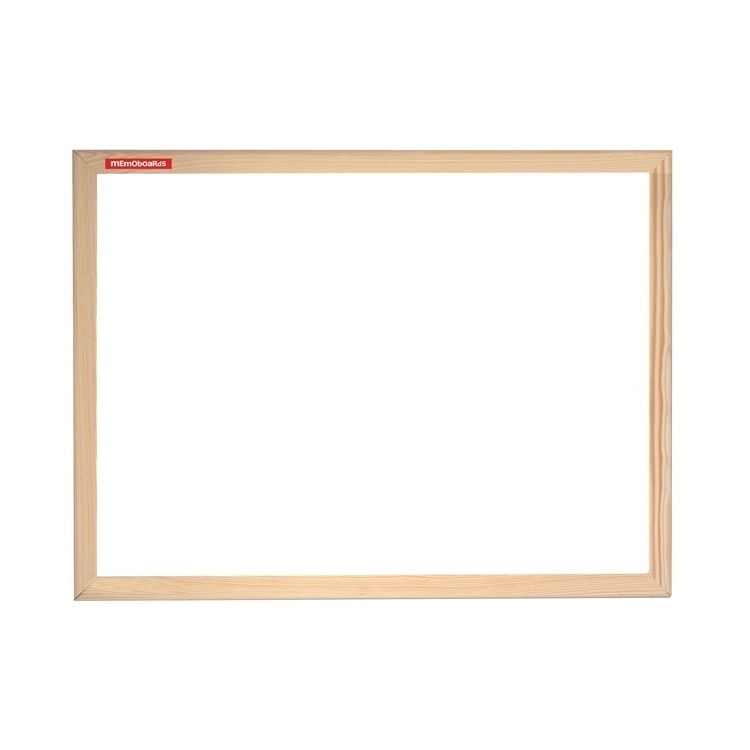 Balta magnetinė lenta mediniu rėmu 40x60cm  