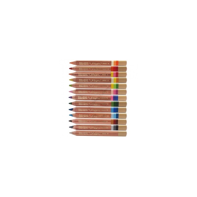 Įvairių spalvų grafito pieštukų rinkinys 3408 Koh-I-Noor, 12+1